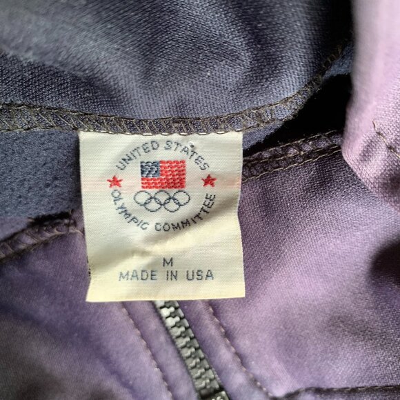UNITED STATES OLYMPIC COMMITTEE WOMENS SPORTS JACKET SIZE M PURPLE BLACK - Picture 10 of 10